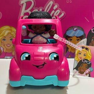 Fisher-Price Little People Barbie Pink Convertible with Figure Toddler Toy